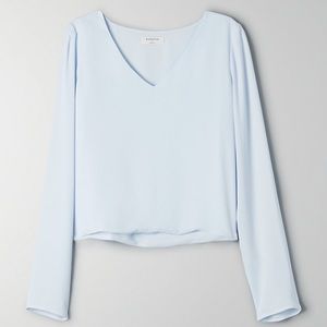NWOT Babaton Murphy long sleeve XXS - light blue